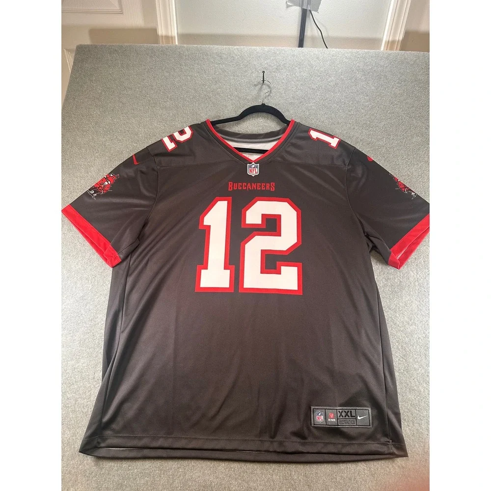 Nike Tom Brady Tampa Bay Buccaneers Jersey Mens XXL Pewter NFL On Field 12